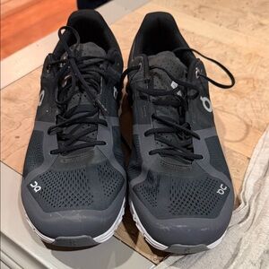 On Running Charcoal and Black Athletic Shoes